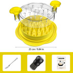 Chicken Shredder Large Chicken Breast Shredder Tool Twist with Brush&Fork, Visible Meat Shredder Machine, Strong Anti-Slip Strip, Ergonomic Handle, BPA Free, Suitable for Pork Beef Chicken