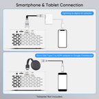 TMY 1080P Full HD Portable Mini Projector, Upgraded Bluetooth Movie Projector with Screen, Compatible with TV Stick Smartphone/HDMI/USB, Indoor & Outdoor Use