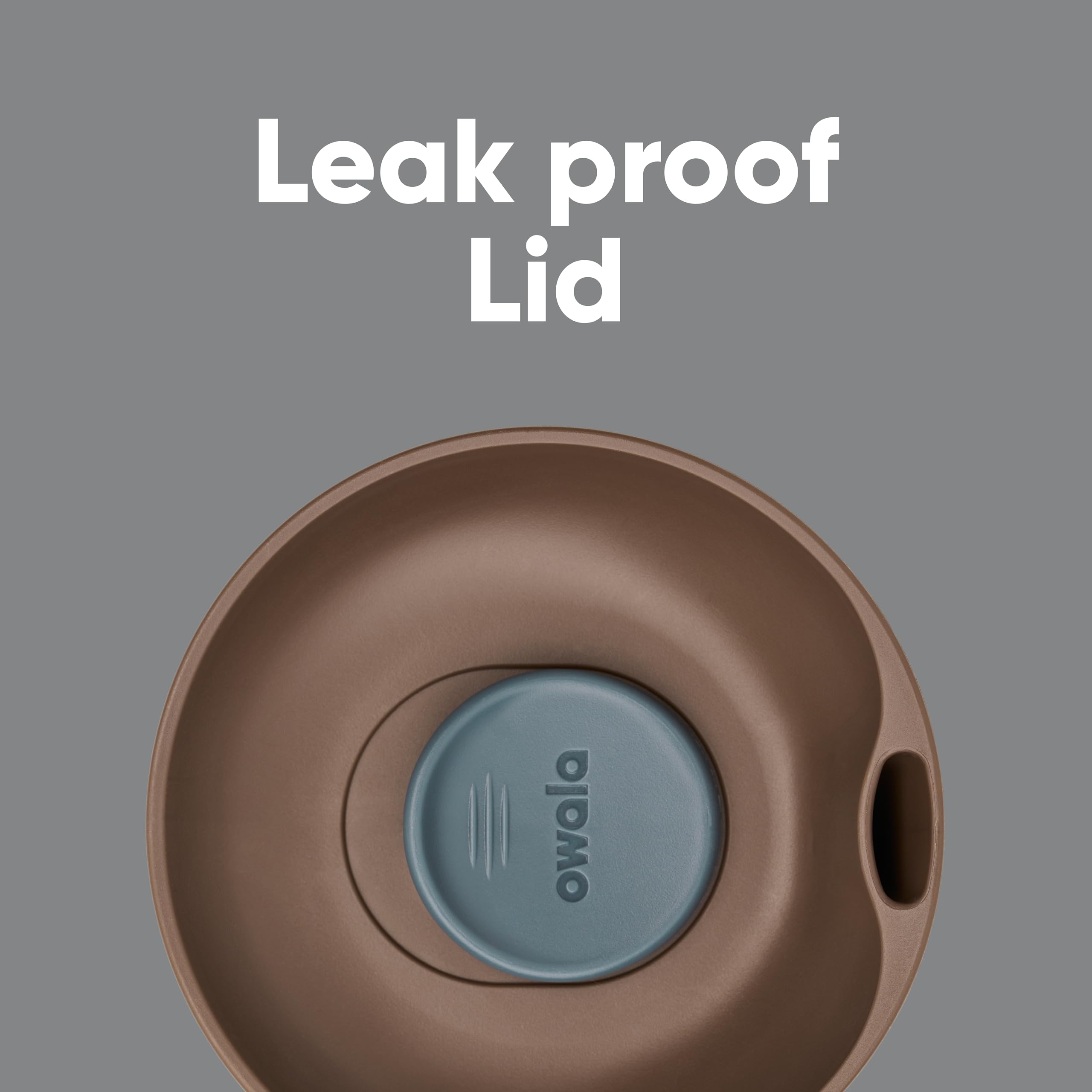 Owala SmoothSip Slider Insulated Stainless Steel Coffee Tumbler, Reusable Iced Coffee Cup, Hot Coffee Travel Mug, BPA Free 12 oz, Tan/White (Vanilla Bean)