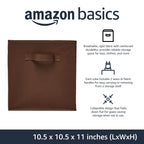 Amazon Basics Collapsible Fabric Storage Cubes Organizer with Handles, Sturdy, Gray, 10.5-x-10.5-x-11-inch, Pack of 6