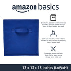 Amazon Basics Collapsible Fabric Storage Cubes Organizer with Handles, Sturdy, Gray, 10.5-x-10.5-x-11-inch, Pack of 6