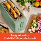 bella 4 Slice Slim Toaster, Fits-anywhere™ Kitchenware, 6 Setting Shade Control with Reheat & Cancel Buttons, Fits Sourdough, 10” Long Slot, Anti Jam & Auto Shutoff, 900 Watt, Oatmilk