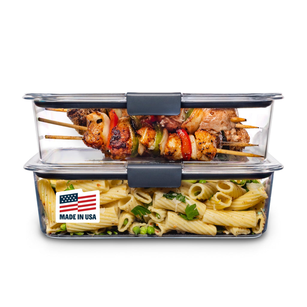 Rubbermaid Brilliance Food Storage Containers BPA Free Airtight Lids Ideal for Lunch Meal Prep & Leftovers Set of 5 (3.2 Cup)