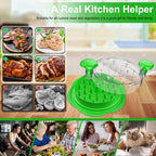 Chicken Shredder Large Chicken Breast Shredder Tool Twist with Brush&Fork, Visible Meat Shredder Machine, Strong Anti-Slip Strip, Ergonomic Handle, BPA Free, Suitable for Pork Beef Chicken
