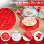 Chicken Shredder Large Chicken Breast Shredder Tool Twist with Brush&Fork, Visible Meat Shredder Machine, Strong Anti-Slip Strip, Ergonomic Handle, BPA Free, Suitable for Pork Beef Chicken