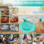 Chicken Shredder Large Chicken Breast Shredder Tool Twist with Brush&Fork, Visible Meat Shredder Machine, Strong Anti-Slip Strip, Ergonomic Handle, BPA Free, Suitable for Pork Beef Chicken