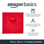 Amazon Basics Collapsible Fabric Storage Cubes Organizer with Handles, Sturdy, Gray, 10.5-x-10.5-x-11-inch, Pack of 6