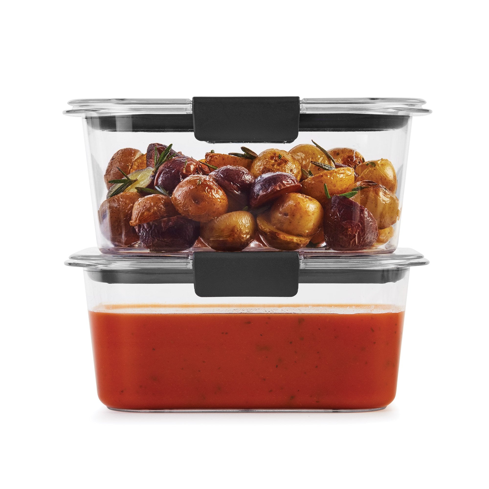 Rubbermaid Brilliance Food Storage Containers BPA Free Airtight Lids Ideal for Lunch Meal Prep & Leftovers Set of 5 (3.2 Cup)