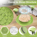 Chicken Shredder Large Chicken Breast Shredder Tool Twist with Brush&Fork, Visible Meat Shredder Machine, Strong Anti-Slip Strip, Ergonomic Handle, BPA Free, Suitable for Pork Beef Chicken