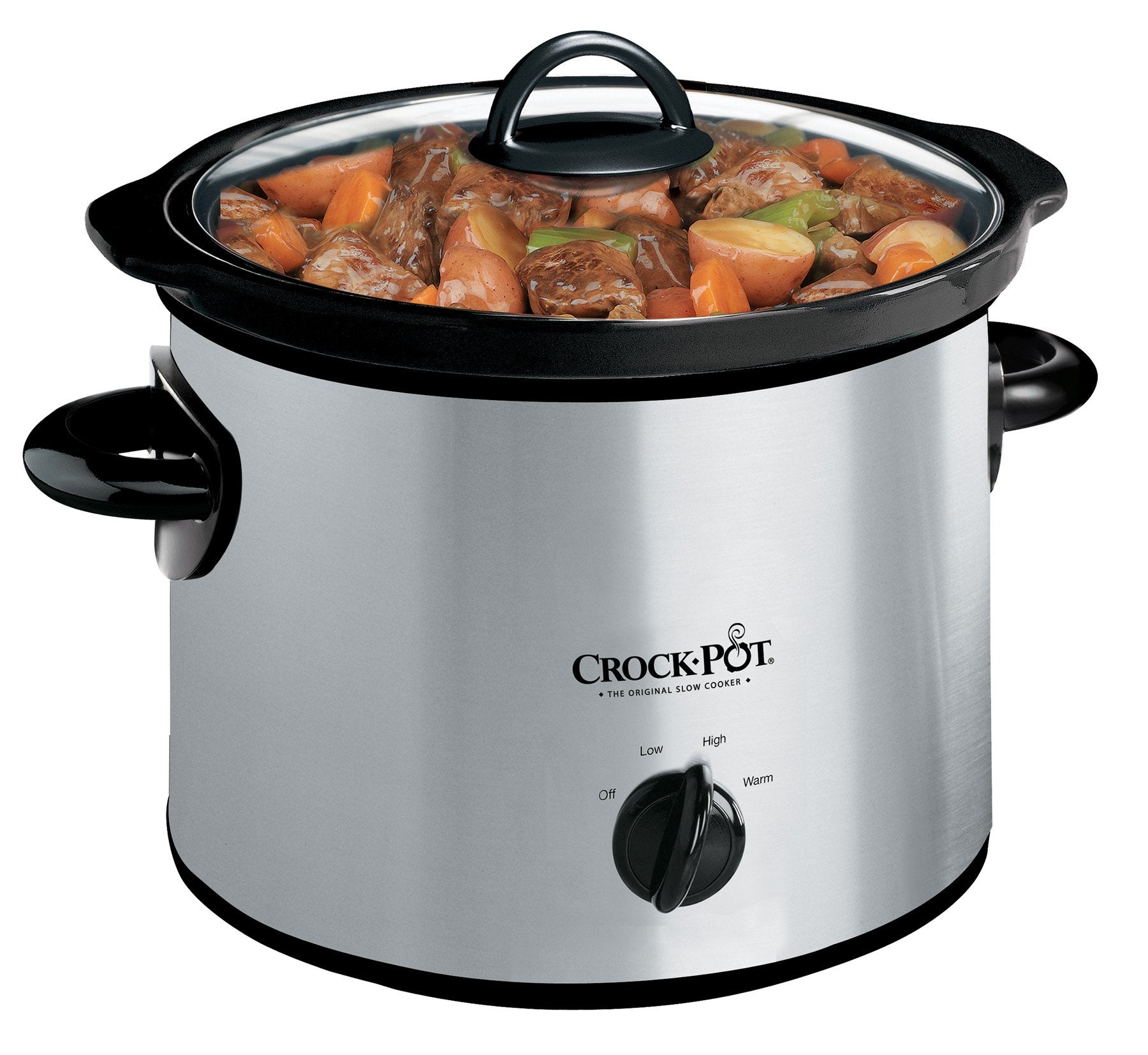 Crock-Pot 7 Quart Oval Manual Slow Cooker, Stainless Steel (SCV700-S-BR), Versatile Cookware for Large Families or Entertaining
