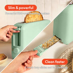 bella 4 Slice Slim Toaster, Fits-anywhere™ Kitchenware, 6 Setting Shade Control with Reheat & Cancel Buttons, Fits Sourdough, 10” Long Slot, Anti Jam & Auto Shutoff, 900 Watt, Oatmilk
