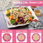 Chicken Shredder Large Chicken Breast Shredder Tool Twist with Brush&Fork, Visible Meat Shredder Machine, Strong Anti-Slip Strip, Ergonomic Handle, BPA Free, Suitable for Pork Beef Chicken