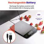 Etekcity Food Kitchen Scale, Digital Grams and Ounces for Weight Loss, Baking, Cooking, Keto and Meal Prep, LCD Display, Medium, 304 Stainless Steel