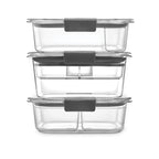 Rubbermaid Brilliance Food Storage Containers BPA Free Airtight Lids Ideal for Lunch Meal Prep & Leftovers Set of 5 (3.2 Cup)