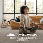 Homedics Tabletop Water Fountain, Home Décor Soothing Sound Machine - Automatic Pump, Deep Basin & Natural River Rocks. Indoor Zen Relaxation for Office, Living Room, or Bedroom, 8.25” Tall