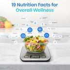 Etekcity Food Kitchen Scale, Digital Grams and Ounces for Weight Loss, Baking, Cooking, Keto and Meal Prep, LCD Display, Medium, 304 Stainless Steel