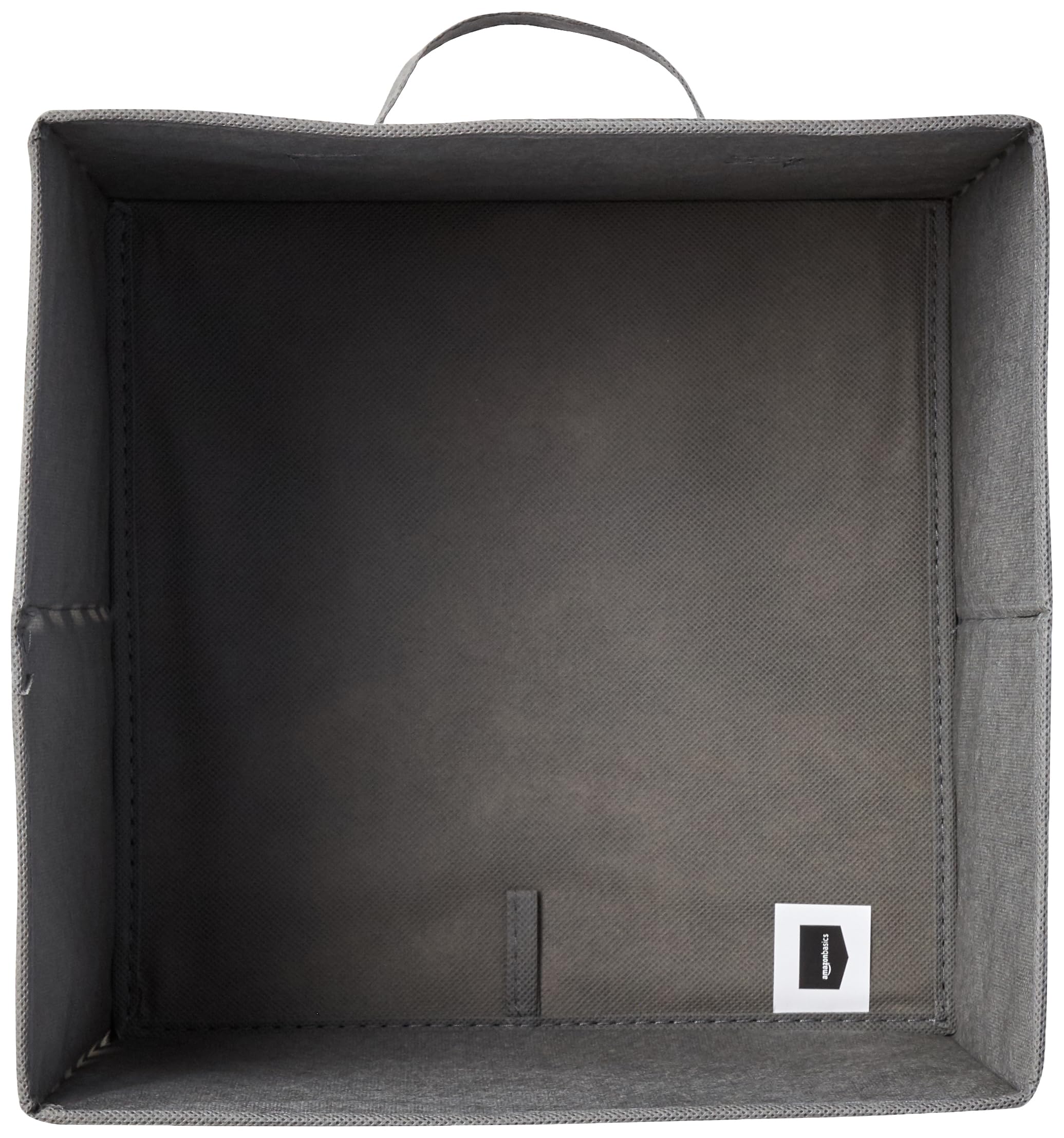 Amazon Basics Collapsible Fabric Storage Cubes Organizer with Handles, Sturdy, Gray, 10.5-x-10.5-x-11-inch, Pack of 6