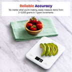 Etekcity Food Kitchen Scale, Digital Grams and Ounces for Weight Loss, Baking, Cooking, Keto and Meal Prep, LCD Display, Medium, 304 Stainless Steel