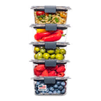 Rubbermaid Brilliance Food Storage Containers BPA Free Airtight Lids Ideal for Lunch Meal Prep & Leftovers Set of 5 (3.2 Cup)