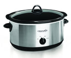 Crock-Pot 7 Quart Oval Manual Slow Cooker, Stainless Steel (SCV700-S-BR), Versatile Cookware for Large Families or Entertaining