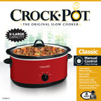Crock-Pot 7 Quart Oval Manual Slow Cooker, Stainless Steel (SCV700-S-BR), Versatile Cookware for Large Families or Entertaining