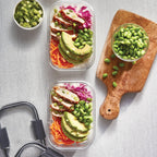 Rubbermaid Brilliance Food Storage Containers BPA Free Airtight Lids Ideal for Lunch Meal Prep & Leftovers Set of 5 (3.2 Cup)