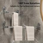 Towel Bar Adjustable 40cm to 60cm Bathroom Towel Rack SUS304 Stainless Steel Towel Rack Wall Mounted Towel Holder