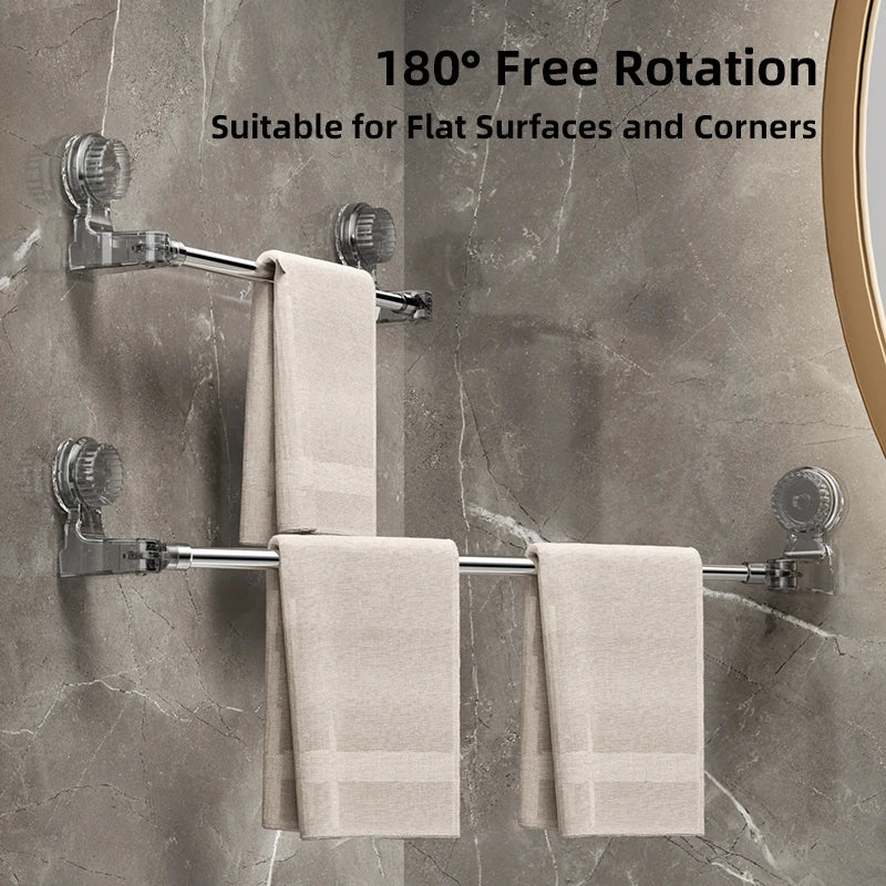 Towel Bar Adjustable 40cm to 60cm Bathroom Towel Rack SUS304 Stainless Steel Towel Rack Wall Mounted Towel Holder
