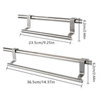 Towel Rack Over Door Towel Bar Hanging Holder Kitchen Towel Rack Stainless Steel Bathroom Kitchen Cabinet non-drilling rack