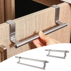 Towel Rack Over Door Towel Bar Hanging Holder Kitchen Towel Rack Stainless Steel Bathroom Kitchen Cabinet non-drilling rack