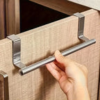 Towel Rack Over Door Towel Bar Hanging Holder Kitchen Towel Rack Stainless Steel Bathroom Kitchen Cabinet non-drilling rack