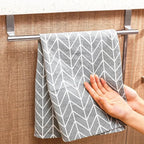 Towel Rack Over Door Towel Bar Hanging Holder Kitchen Towel Rack Stainless Steel Bathroom Kitchen Cabinet non-drilling rack