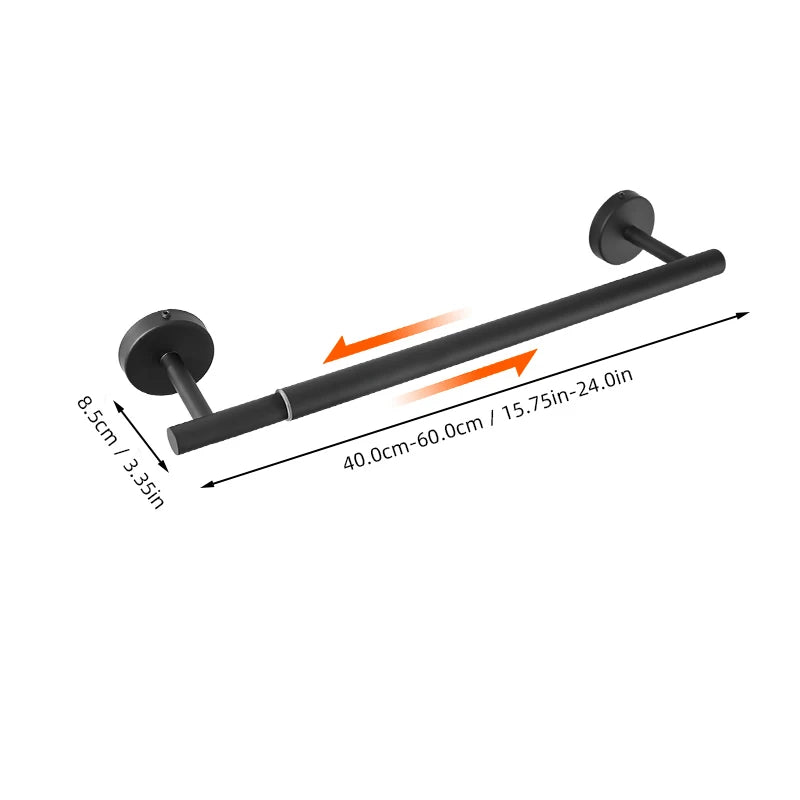 Towel Bar Adjustable 40cm to 60cm Bathroom Towel Rack SUS304 Stainless Steel Towel Rack Wall Mounted Towel Holder