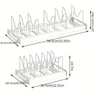 Kitchen utensil artifact pot storage rack Foldable kitchen utensil storage rack Kitchen pot lid storage rack